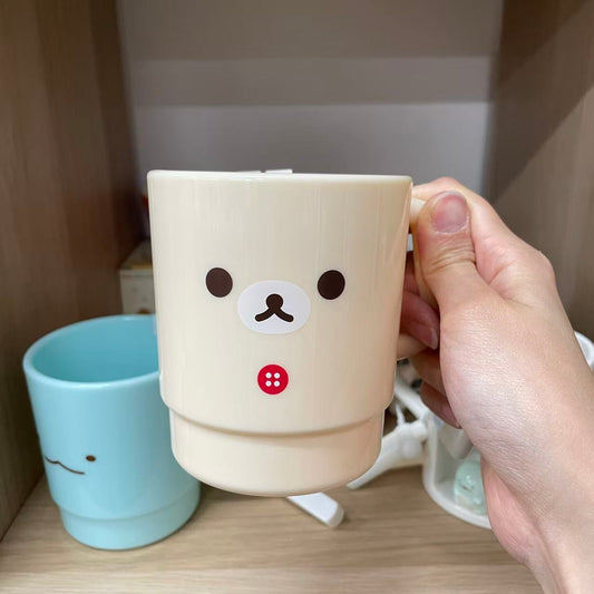 SAN-X | Rilakkuma Korilakkuma Face Stacking Plastic Cup 95×Φ85mm