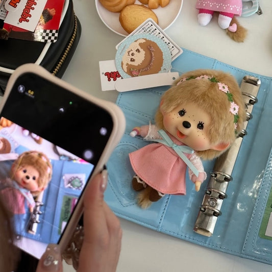 Monchhichi | Sugar Brown Mascot  Holder Bag Charm Keychain 130mm Approx. (Big Head)