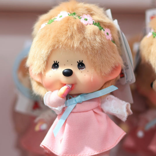 Monchhichi | Sugar Brown Mascot  Holder Bag Charm Keychain 130mm Approx. (Big Head)