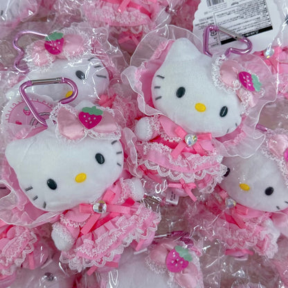 SANRIO | Hello Kitty Lolita Pink Plush Mascot Keychain Bag Charm H120×W85×D65mm Vol.2 (Lovely Frill Ver.)
