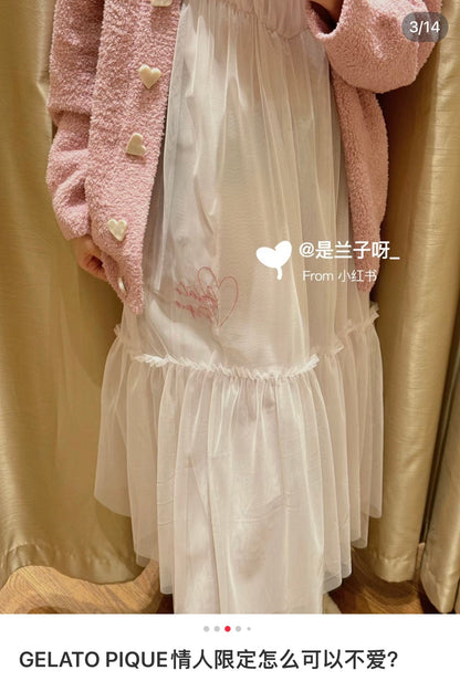 Gelato Pique | Tulle Maxi Cami Dress One-Piece (Valentine’s Day Collection) 冰激凌