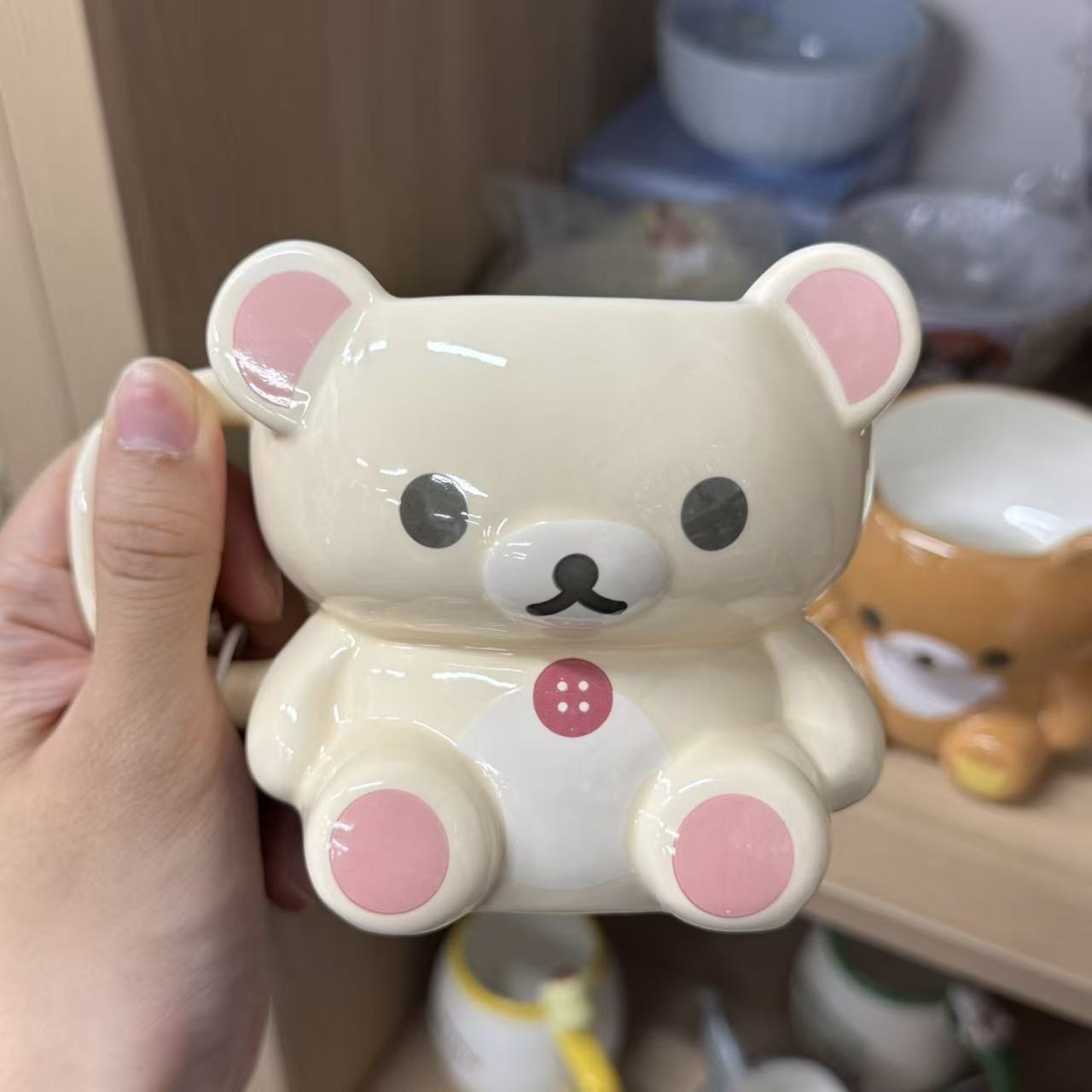 SAN-X | Korilakkuma 3D Porcelain Mug 90×Φ95mm (Makeup Rilakkuma)