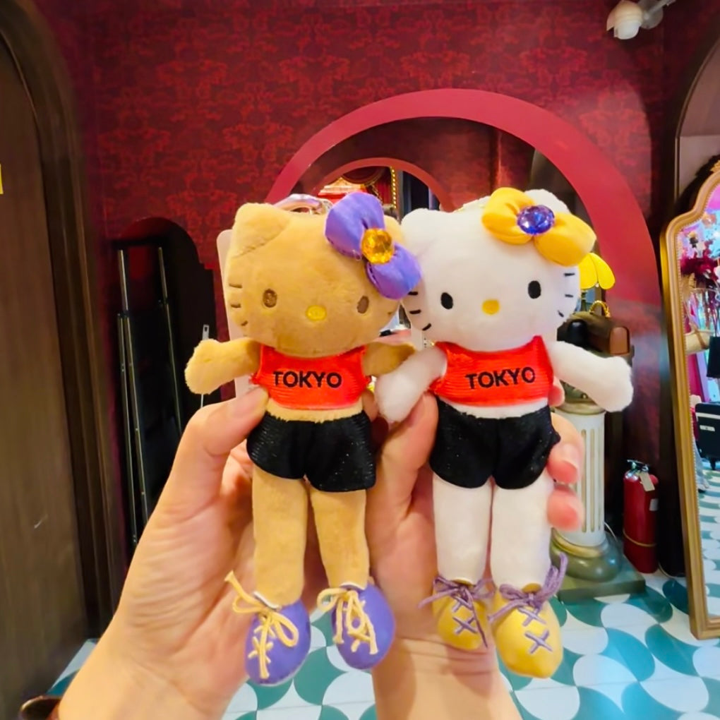 SANRIO | Hello Kitty Tanned Long Leg Style Up Mascot Holder Plush Keychain (World Sthletics Championships Tokyo 2025)