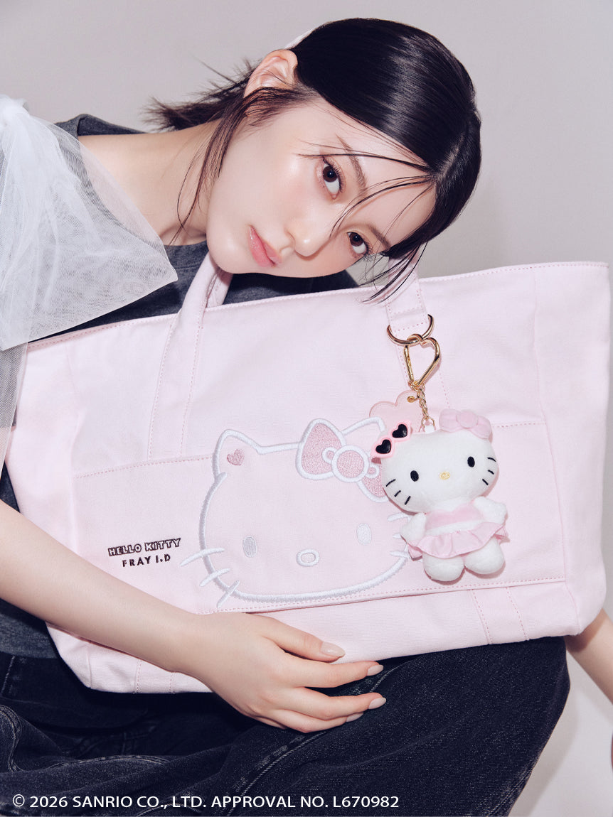 FRAY ID x Hello Kitty | Summer Vacation Bag Charm Keychain 105x80mm (PNK)