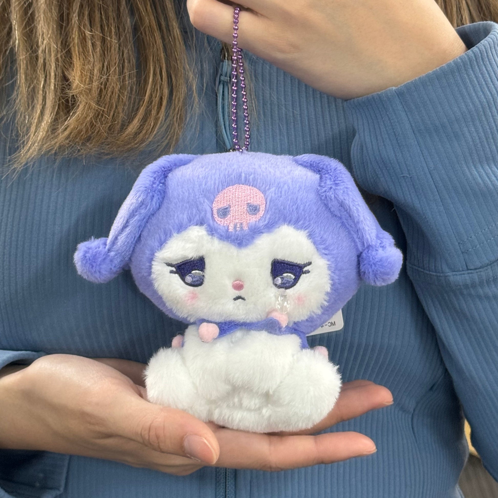 Sanrio | Kuromi Mascot Holder Plush Keychain 7 X 13.5 11Cm Approx (Various Faces) 日本三丽鸥