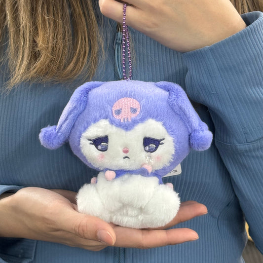 Sanrio | Kuromi Mascot Holder Plush Keychain 7 X 13.5 11Cm Approx (Various Faces) 日本三丽鸥