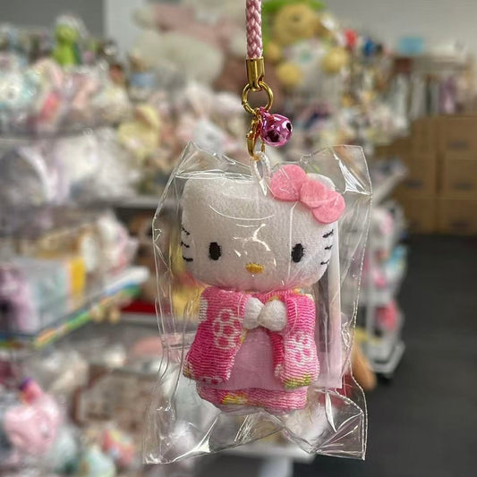 SANRIO | Hello Kitty Mini Keychain Phone Charm Pink 5cm Approx. (Kimono)