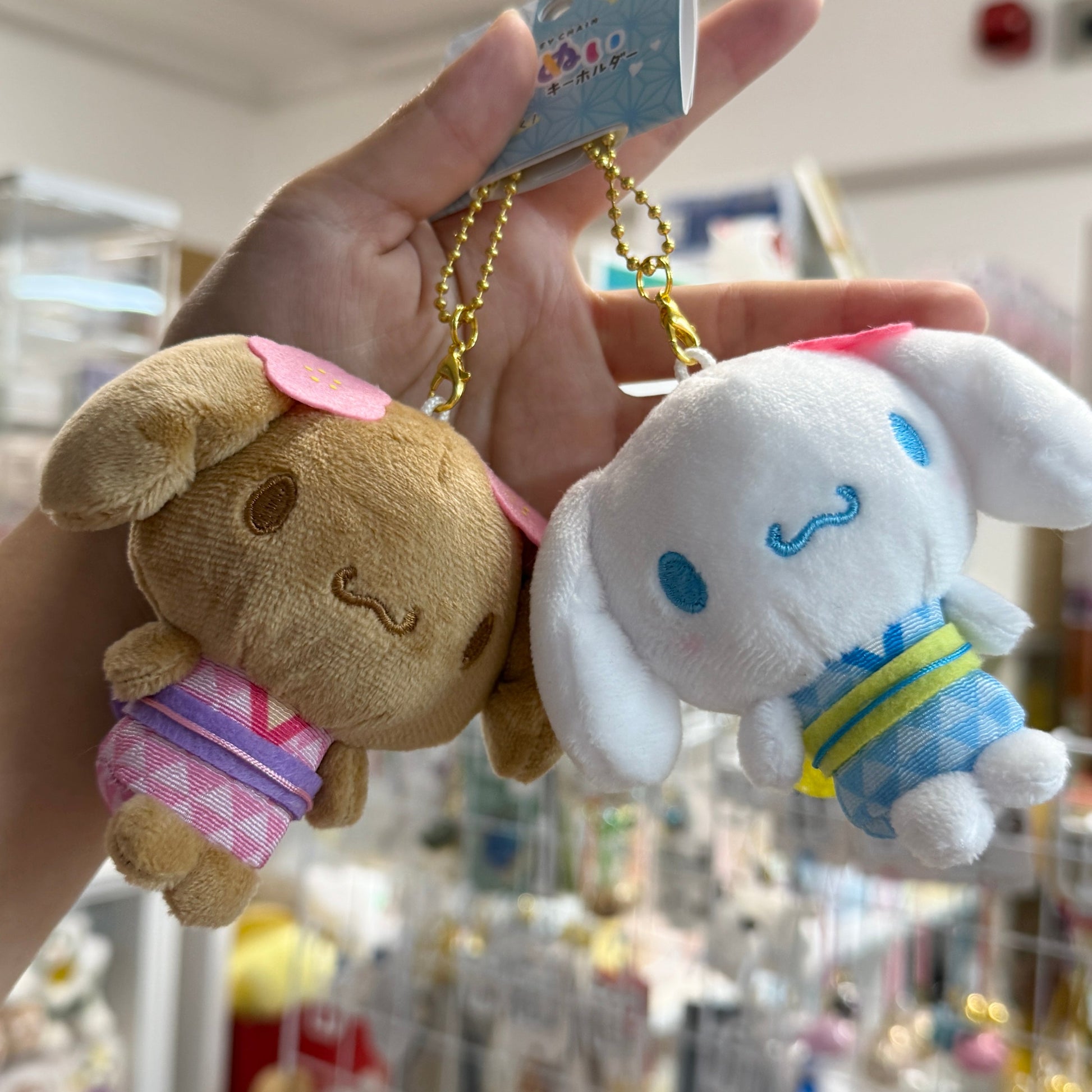 CRUX | SANRIO Cinnamoroll and My Melody Keychain Plush Mascot Holder W150×H140×D60mm