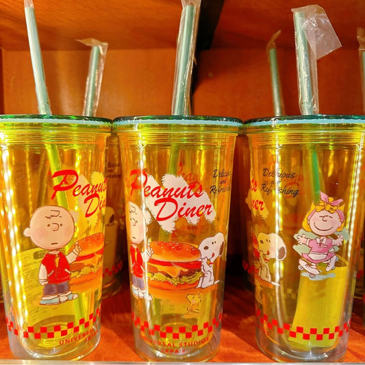 Usj｜Peanuts Snoopy Straw Cup (Peanuts Dinner)