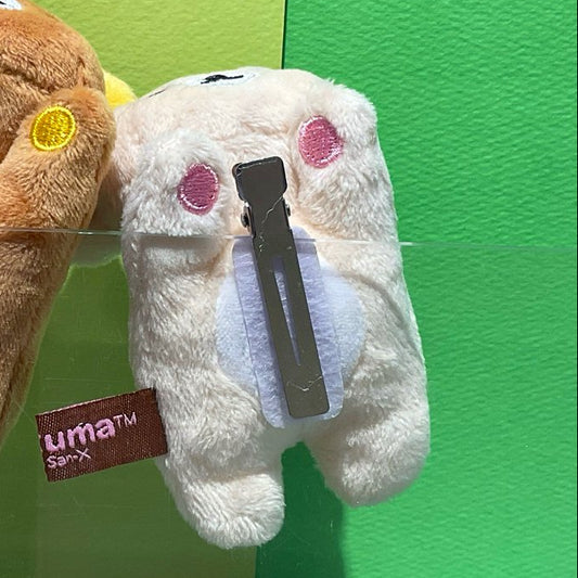 SAN-X | Rilakkuma Korilakkuma Lying Down Plush Toy Clip 65×65×100mm