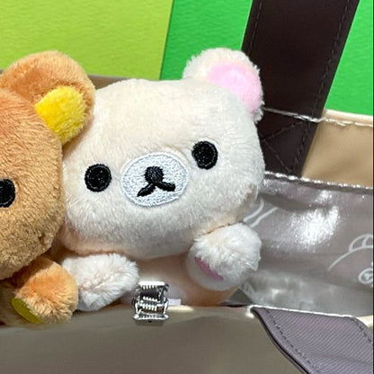 SAN-X | Rilakkuma Korilakkuma Lying Down Plush Toy Clip 65×65×100mm