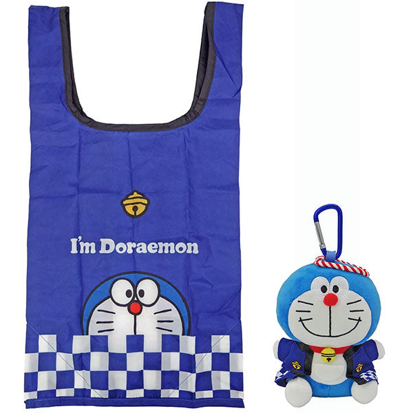 I’m Doraemon | Plush Eco-Bag Happi Shopping Outing Marche Bag Carabiner H14 X W12 D8Cm
