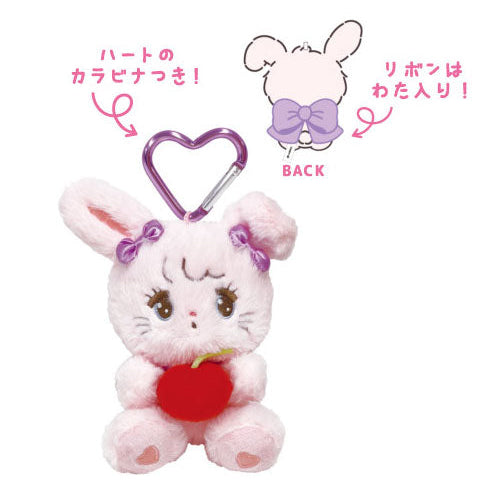 Mikko Illustrations | Mofumofu Fluffy Mascot Holder Plush Keychain with Carabiner Keychain H160×W100×D110mm (Cammy