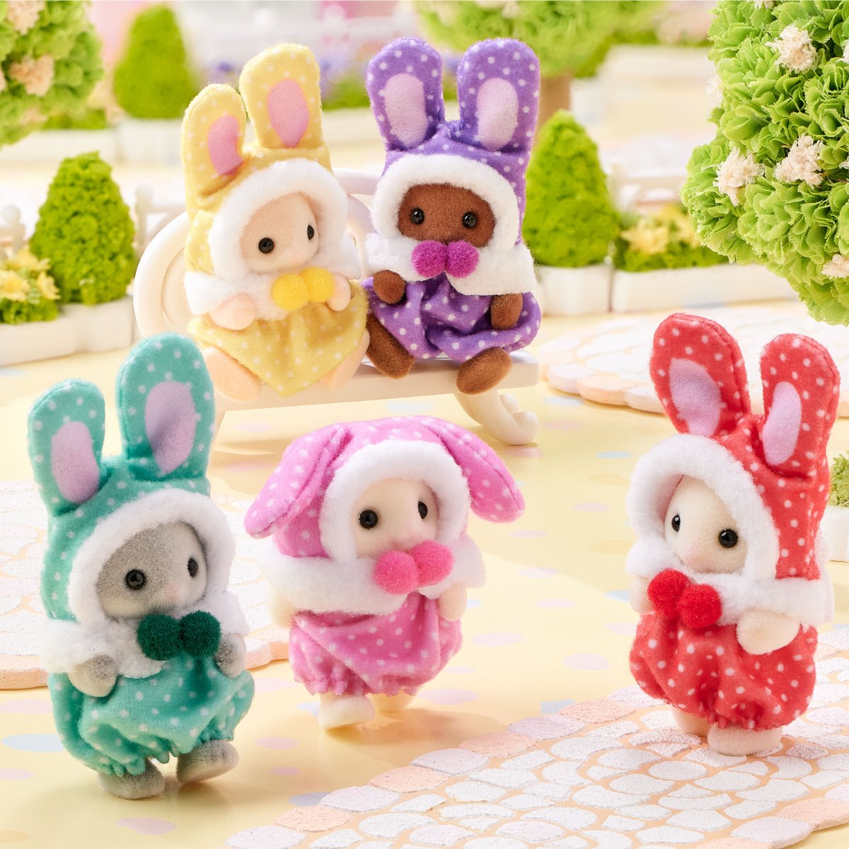 【Limit 1 / customer】Sylvanian Families Secret Colorful Baby Bunny Costume Series Blind Bags