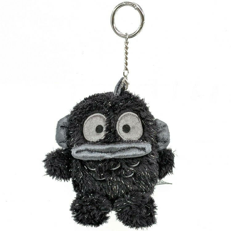 SANRIO | Hangyodon Mascot Holder Bag Charm Plush Keychain 140×130×105mm (Black Birthday)