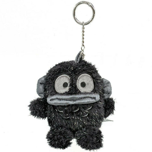 SANRIO | Hangyodon Mascot Holder Bag Charm Plush Keychain 140×130×105mm (Black Birthday)