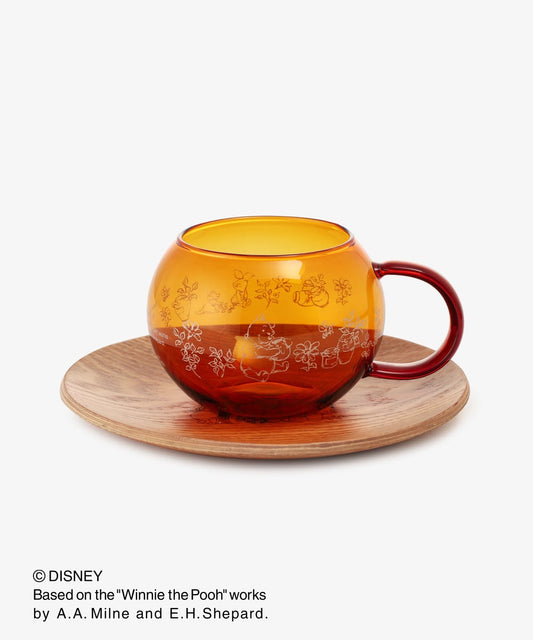 Afternoon Tea X Winnie The Pooh | Glass Mug & Tray Set + Brown