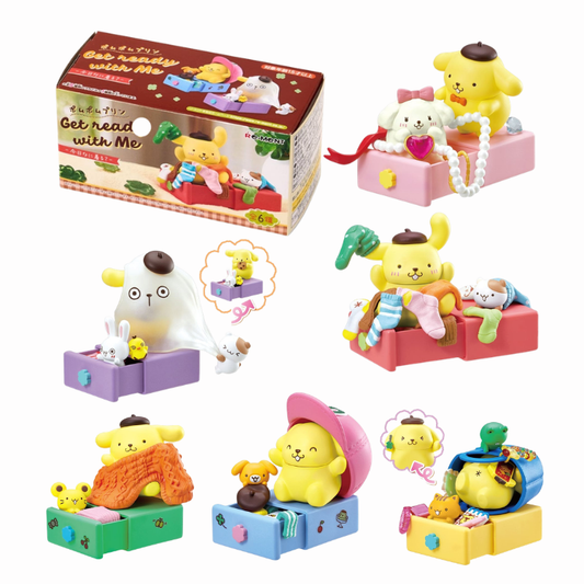 Sanrio x Re-Ment | Pompompurin Miniature Figure Blind Box (Get ready with Me What should I wear today?)