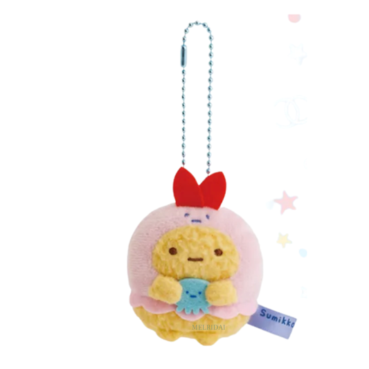 SAN-X | Sumikko Gurashi Ebifurai No Shippo Mascot Holder Ball Chain Keychain Bag Charm Plush (Aquarium Limited 2026)