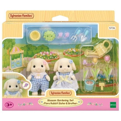 Sylvanian Families | Blossom Gardening Set Flora Rabbit Sister & Brother