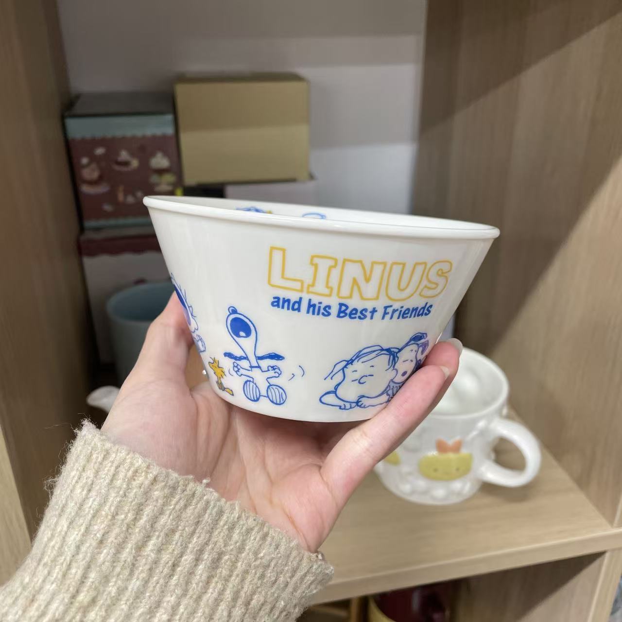 【Made in Japan】PEANUTS | SNOOPY and LINUS Bowl W12.2×H6.6cm