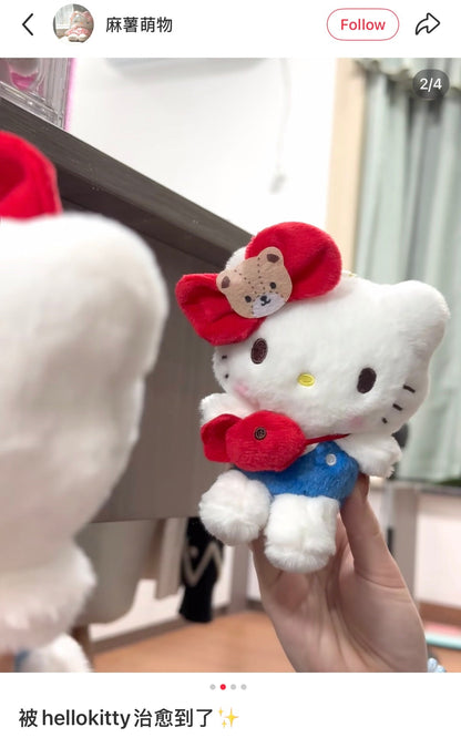 SANRIO | Hello Kitty Mascot Holder Plush Keychain Bag Charm 95×65×130mm (Friend Coordination)