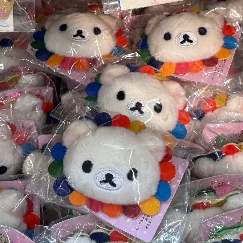 SAN-X | Rilakkuma Korilakkuma Plush Badge 80 x 60 mm (Ensemble Tour)