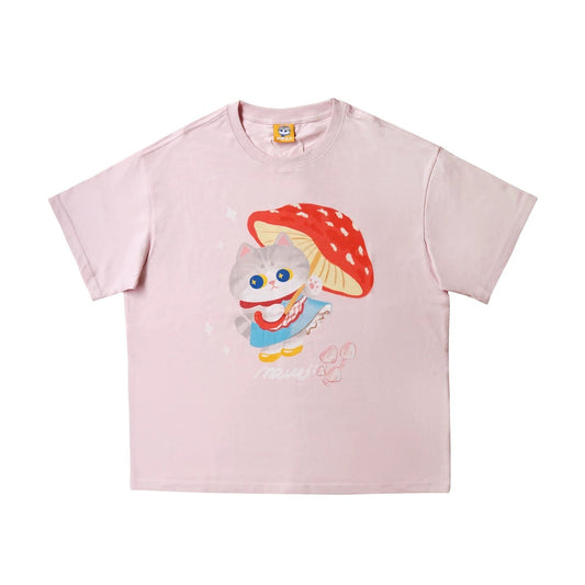 MEWJI♡ Cat Tee T-shirt (Pink)