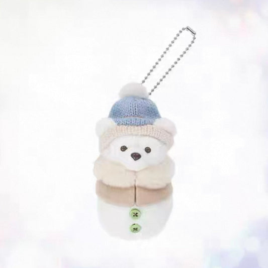 DISNEY | Tokyo Disney Sea Duffy Snowman Mascot Holder Plush Keychain (Duffy and Friends Winter 2025)
