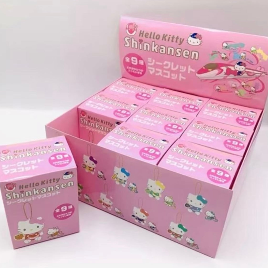 Hello Kitty X Shinkansen Train Station | Secret Mascot Holder Plush Keychain Bag Charm Blind Box 80mm (JR)