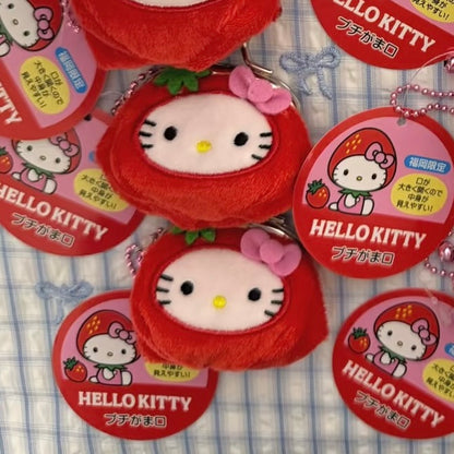 SANRIO | Hello Kitty Coin Purse Petite Clasp Keychain 65x55x45mm (Strawberry)