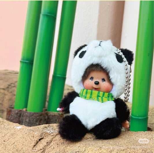 Monchhichi | Pop-up Store Limited Mascot Holder Plush Keychain Bag Charm 15cm Approx. (Panda)