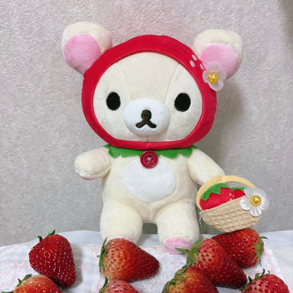 SAN-X | Korilakkuma & Rilakkuma Plush Toy Plush Doll (Tochigi Strawberry Ambassador 10th Anniversary)