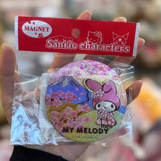 SANRIO | My Melody Wooden Magnet (Cherry Blossom & Mount Fuji)