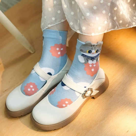 MEWJI♡ Socks set 3 Pieces (Afternoon Tea) Free Size 23-26cm