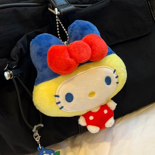 Tamagotchi x Sanrio | Mamechi x Hello Kitty Ball Chain Keychain Mascot Holder Bag Charm 100mm Approx.