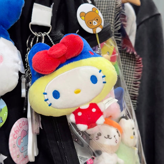 Tamagotchi x Sanrio | Mamechi x Hello Kitty Ball Chain Keychain Mascot Holder Bag Charm 100mm Approx.