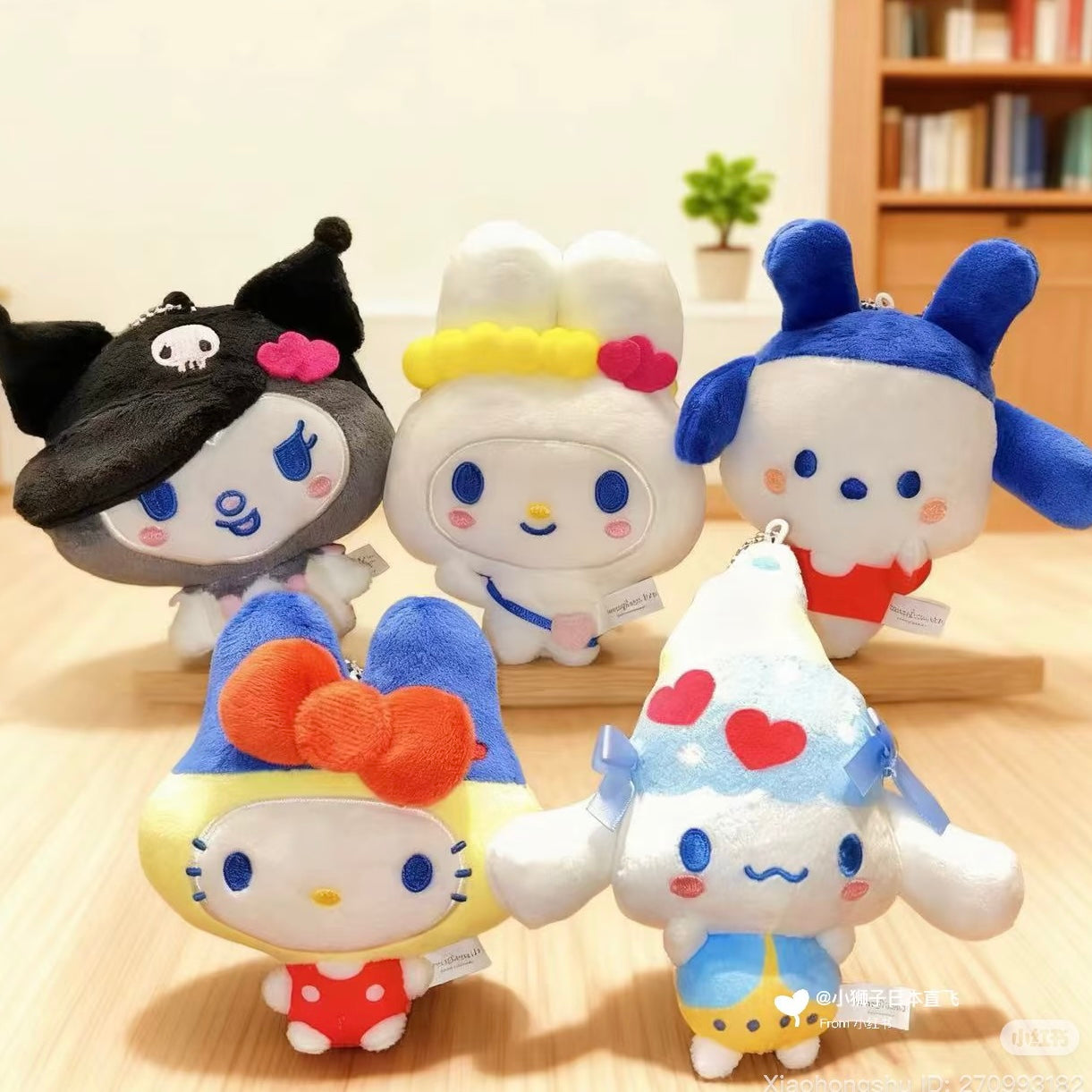 Tamagotchi x Sanrio | Mamechi x Hello Kitty Ball Chain Keychain Mascot Holder Bag Charm 100mm Approx.