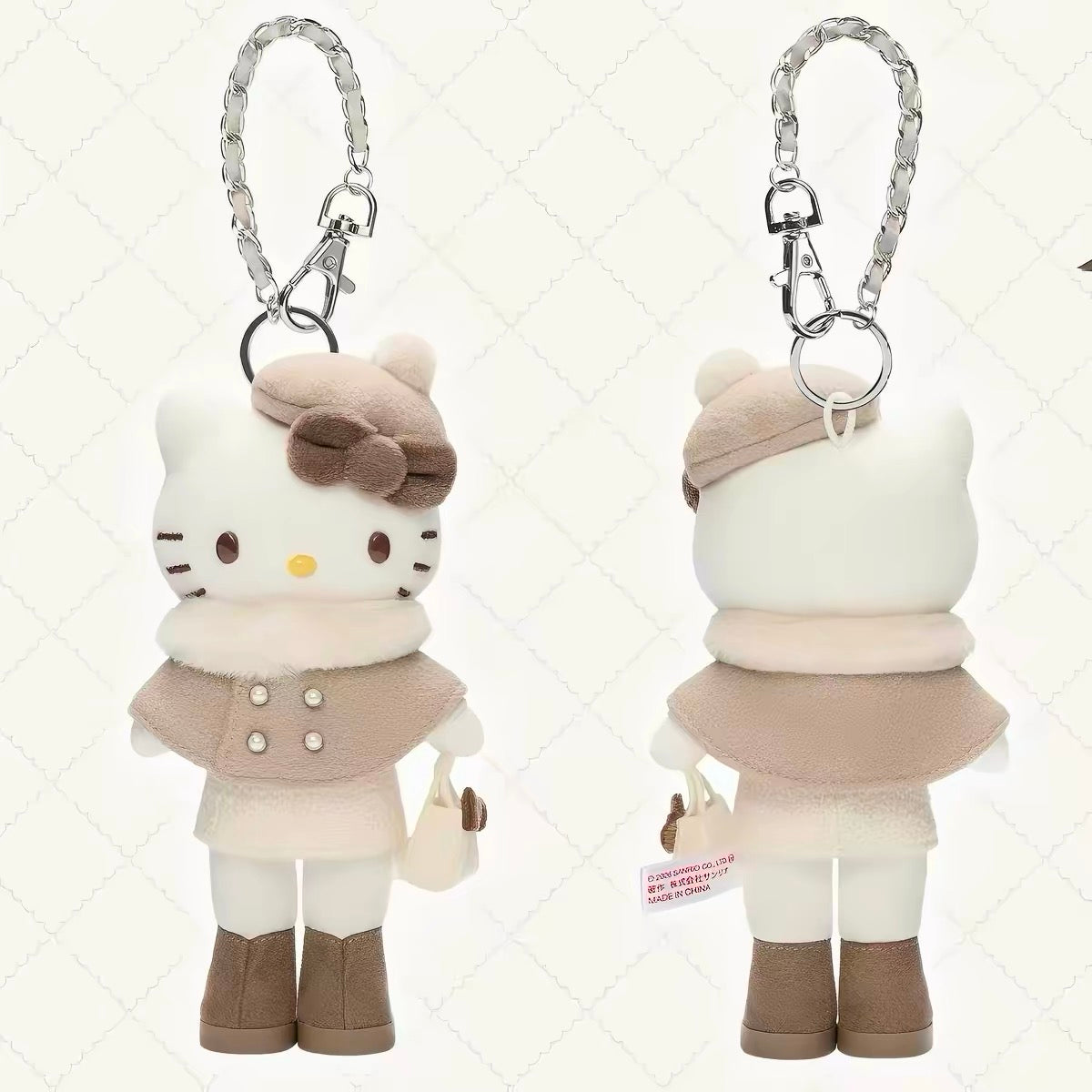 SANRIO | Hello Kitty Style-up Mascot Holder Bag Charm Keychain (Modern Holiday)