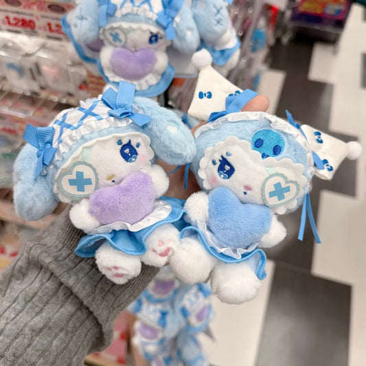【Limit 1】SANRIO x MU DOLLY MIX | My Melody Blue Mascot Holder Bag Charm Plush Keychain 120x100x65mm