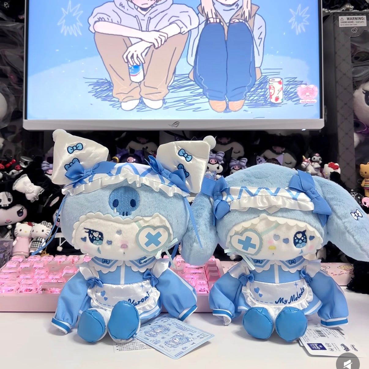 【Limit 1】SANRIO x MU DOLLY MIX | My Melody Blue Plush Toy Plush Doll 175×220×110mm