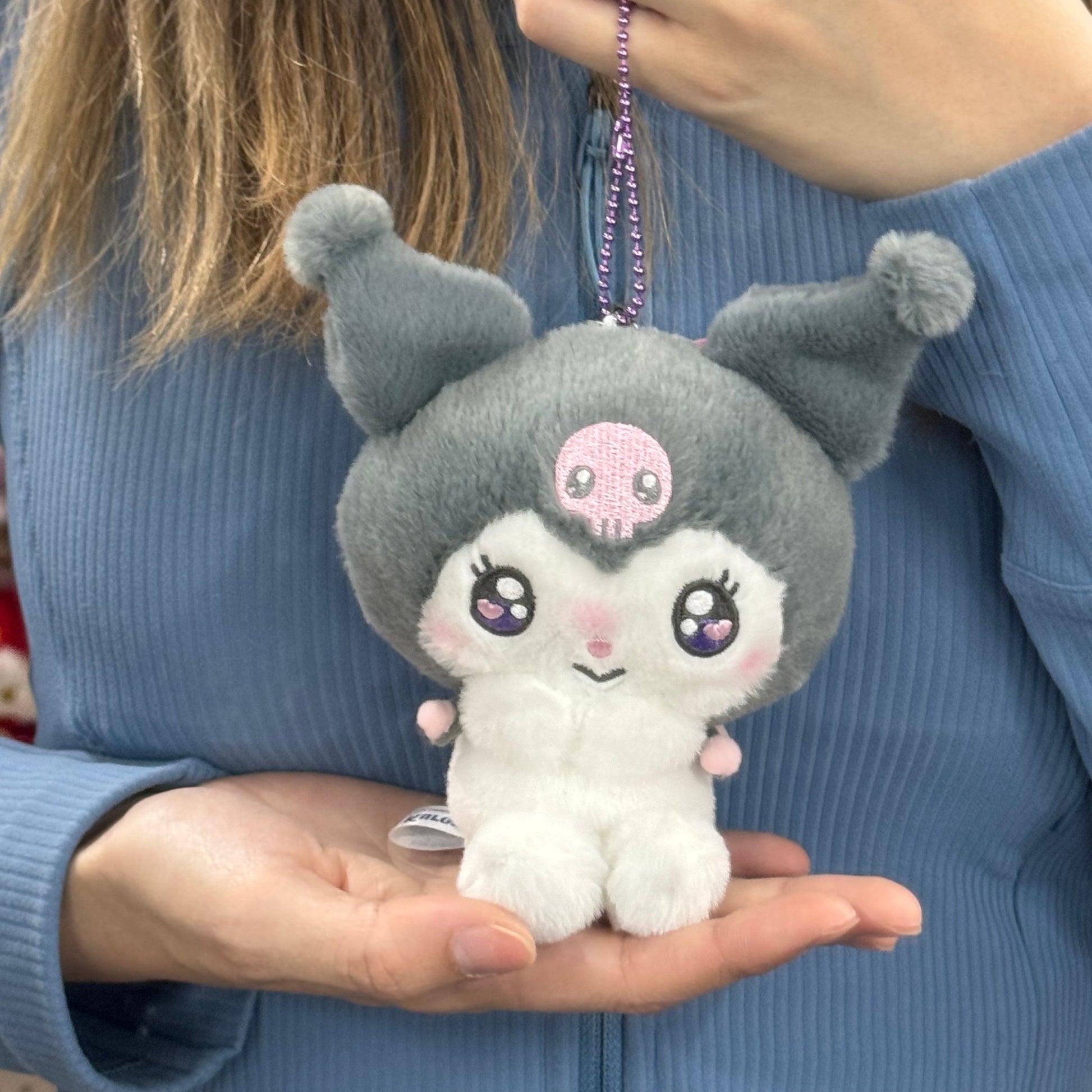 Sanrio | Kuromi Mascot Holder Plush Keychain 7 X 13.5 14.5Cm Approx (Various Faces) 日本三丽鸥