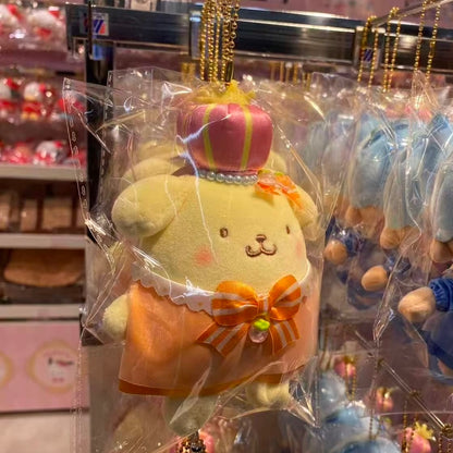 SANRIO x Kthings| Pompompurin Pom Pom Purin Mascot Holder Plush Keychain Bag Charm (Crown)