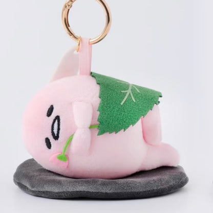SANRIO x Kthings| Gudetama Mascot Holder Plush Keychain Bag Charm (Pop-up Store Sakura Mochi)