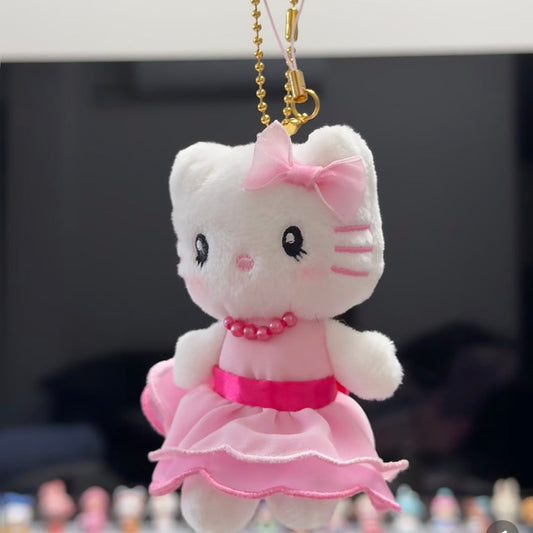 USJ | Hello Kitty Plush Keychain Mascot Holder with Ballchain 10cm Approx.