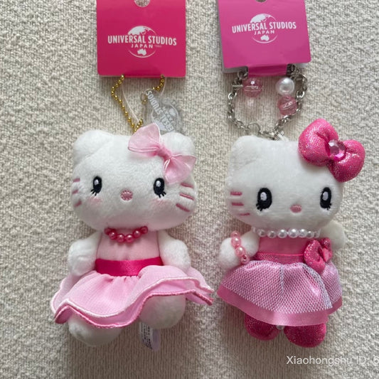 USJ | Hello Kitty Plush Keychain Mascot Holder with Ballchain 10cm Approx.