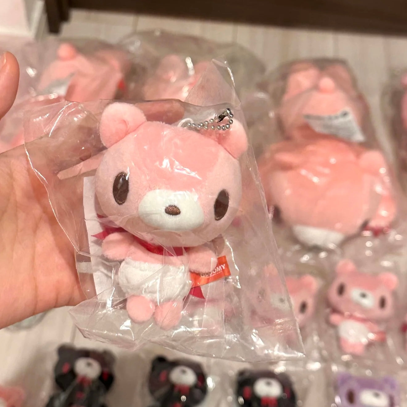 Gloomy Bear | Baby Pink Mascot Holder Plush Keychain Bag Charm 8.3cm Approx. (25th ANNIVERSARY TOUR)