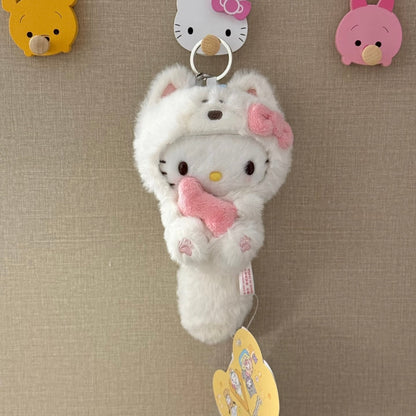 SANRIO | Hello Kitty Mascot Holder Plush Keychain 16cm Approx. (Fluffy Dog)