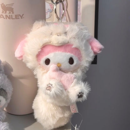 SANRIO | My Melody Mascot Holder Plush Keychain 16cm Approx. (Fluffy Dog)