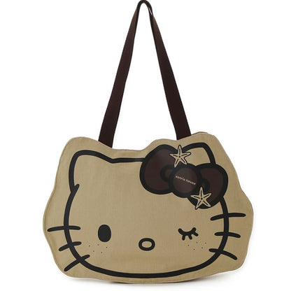 SANRIO HOUSE | Hello Kitty Face Die-cut Tote Bag 340x460x650mm (BEG)